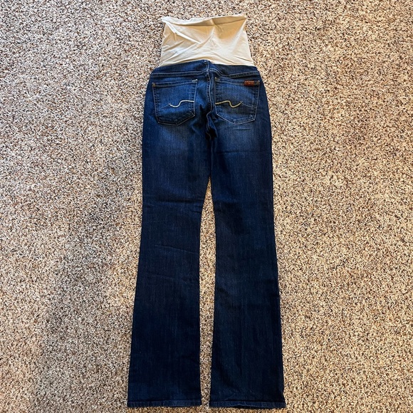 Seven for all mankind 7 maternity bootcut designer jeans used once size 27 - Picture 5 of 5